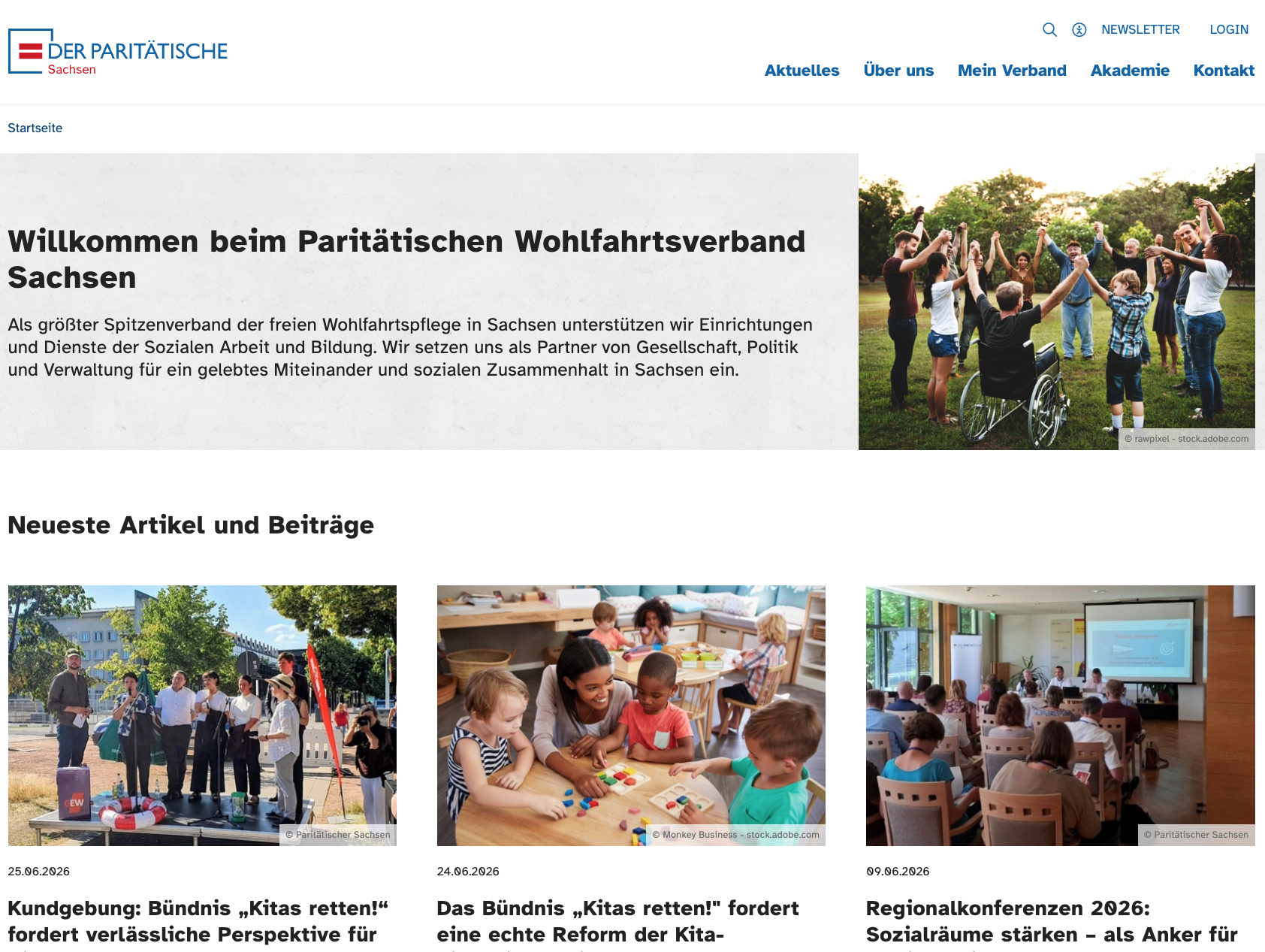 Der Paritätische Sachsen Website