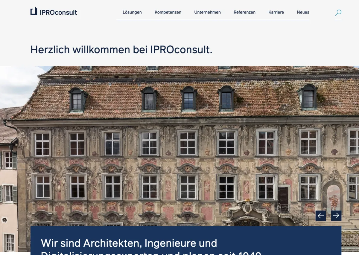 IPROconsult Website – Startseite